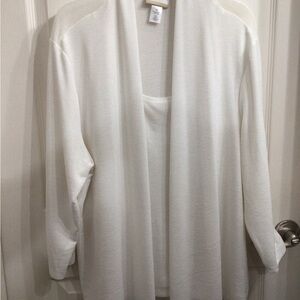 Alfred Dunner Classic White Women's Cardigan